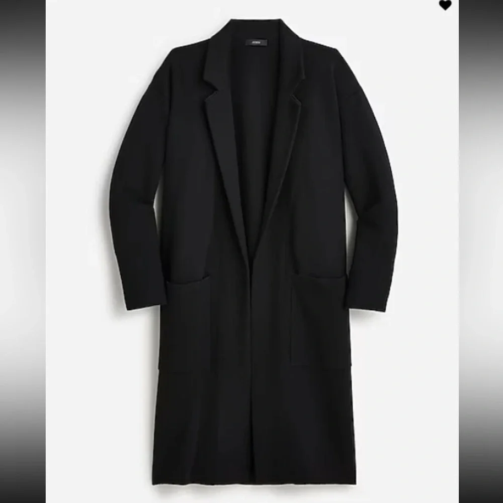 Jcrew Ella open-front long sweater-blazer in Black - Picture 4 of 9